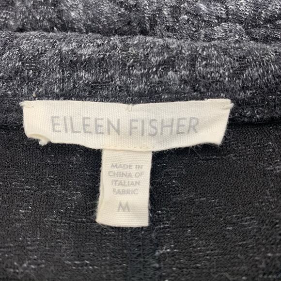 EILEEN FISHER Terrazo Stretch Ripple Jacket M Heather Gray Full Zip Hoodie EUC - Picture 5 of 8